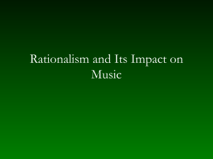 The period of Rationalism