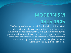 MODERNISM 1915-1945