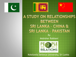 A study on Relationships between Sri Lanka