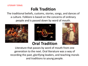 Folk Literary Terms