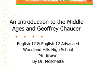 Introduction to Chaucer and Canterbury Tales PPT