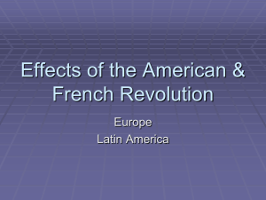Effects of the American & French Revolution
