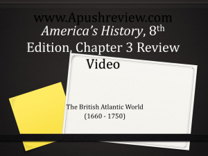 America`s History Chapter 3