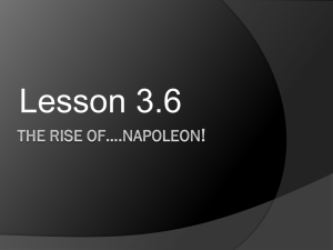 3.6 The Rise of Napoleon