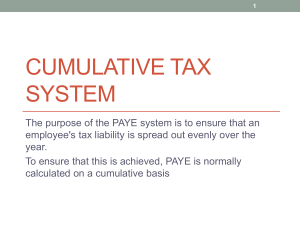 Cumulative Tax System