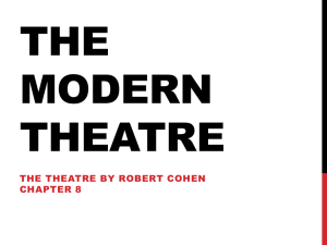 Chapter eight - The Modern Theatre.