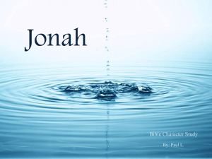 “Jonah” Character Study