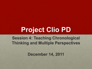 Chronological Thinking and Teaching Multiple