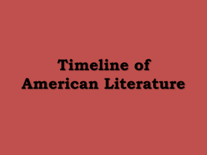 9-3 PPT notes: "Timeline of American Literature"