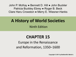 Chapter 15 Europe in the Renaissance and