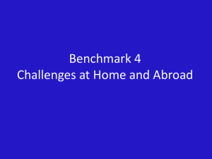 Benchmark 4 Challenges at Home and Abroad