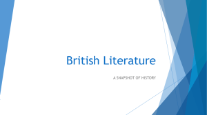 British Literature History Powerpoint