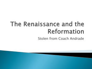 Renaissance & Reformation 1485-1625