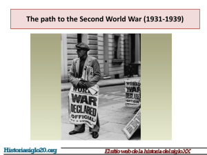 The path to the second world war