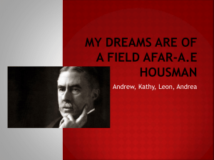 My Dreams Are Of A Field Afar-Ae housman