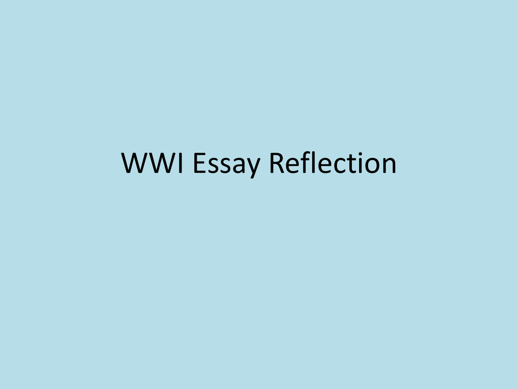 essay about world war 1 and 2