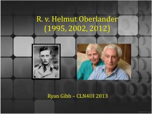 R. v. Helmut Oberlander (1995, 2002, 2012)