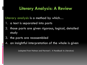 Conventions of Literary Analysis
