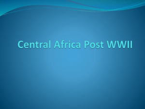 Central Africa Post WWII