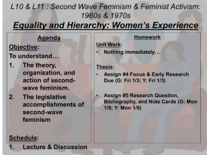 Second Wave Feminism - Dr. Cacace`s Social Studies Page