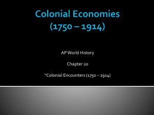 Colonial Economies in the 19th Century