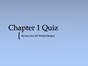 Chapter 1 Quiz - Ms. Sheets` AP World History Class