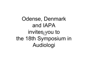 Dias nummer 1 - IAPA – Audiovestibular medicine