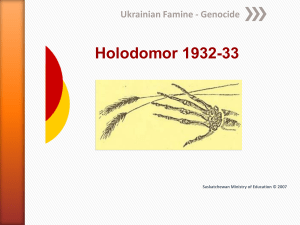 Junior High - Holodomor, ppt from Sask govt