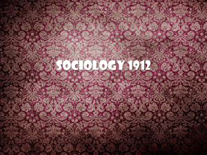 Sociology 1912