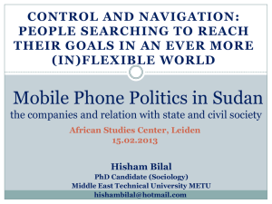 Mobile Phone Politics in Sudan the companies and relation with