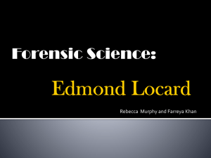 Edmond Locard - OldForensics 2012-2013
