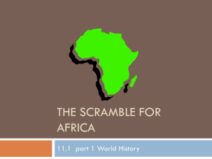 The Scramble for Africa - Richmond Heights Schools