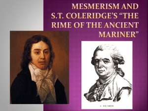Mesmerism and Coleridge*s The Rime of the