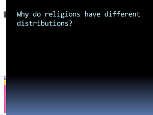 Why do religions have different distributions