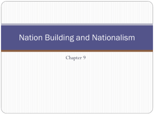 Nation Building and Nationalism