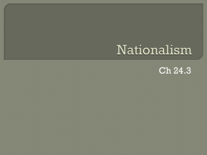 Nationalism - Mr. Zittle`s Classroom