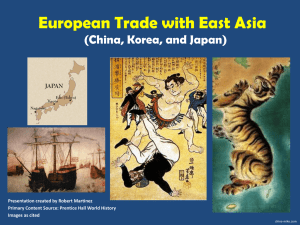 European Trade with East Asia