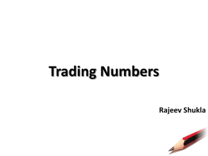Trading numbers – Brief