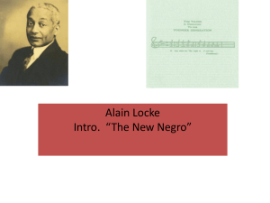 Alain Locke-Intro NewNegro Powepoint