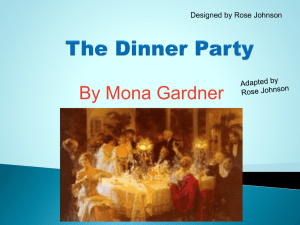 the dinner party short story summary
