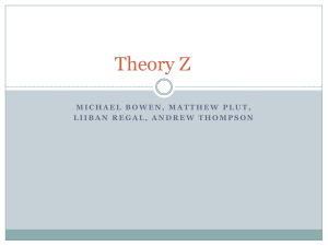 Theory Z - Richview Business Department