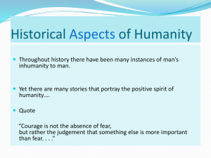 Historical Aspects of Humanity
