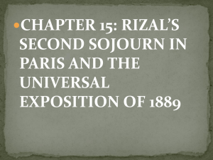 rizal`s second sojourn in paris and the universal