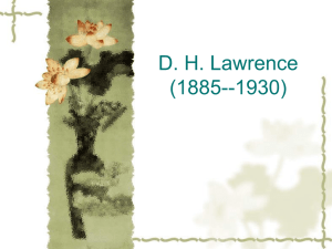 D. H. Lawrence (1885-