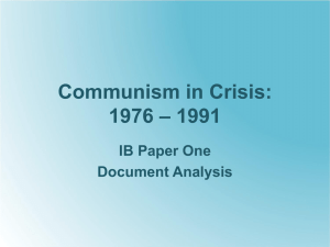 Communism in Crisis: 1976 – 1991