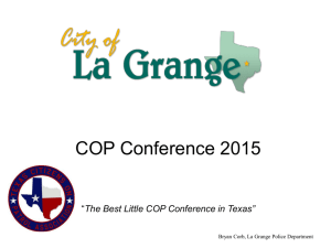 City of La Grange COP Conference 2015