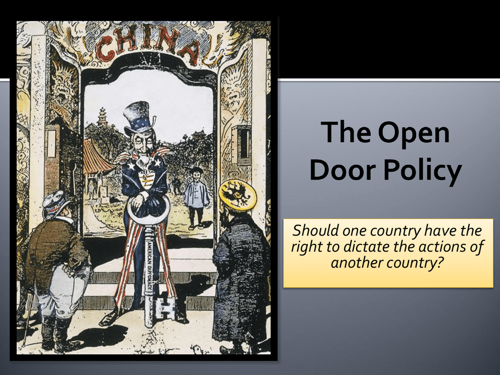 China And The Open Door Policy