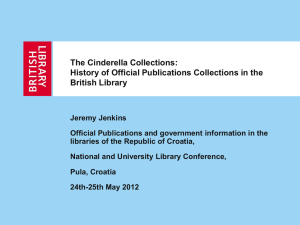 The Cinderella Collections: History of Official Publications