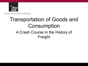 Consumption and Transportation of Goods
