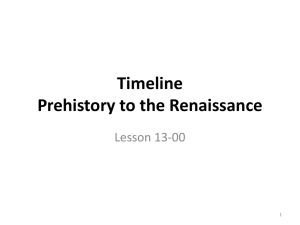 Prehistoric to Renaissance Timeline